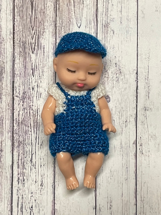 Custom Mini Overalls Set for 4” Dolls