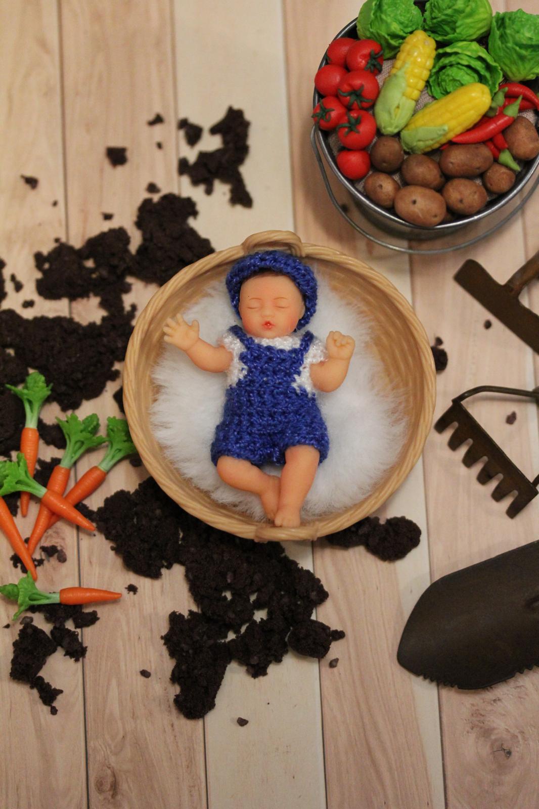 Custom Mini Overalls Set for 2.5” Dolls