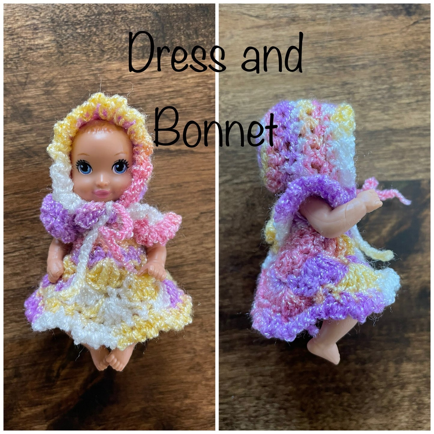 Custom Mini baby Dress and Bonnet