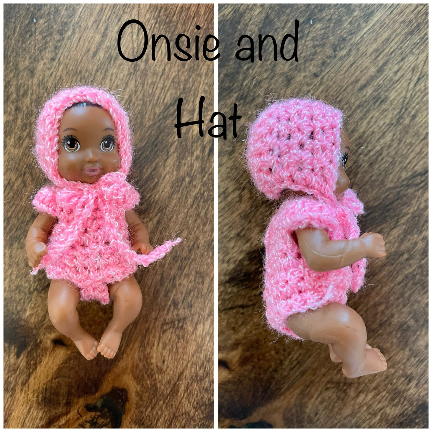 Custom Mini baby Onsie and Bonnet