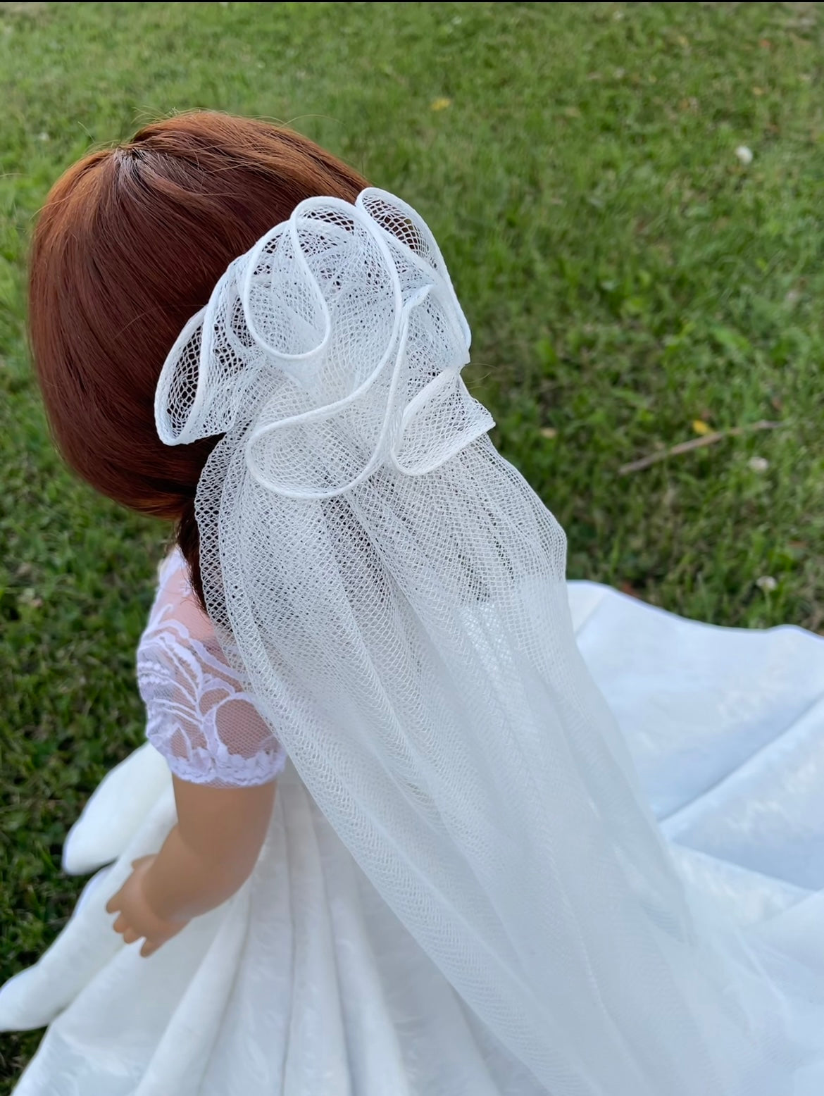 18” doll Stately wedding dress